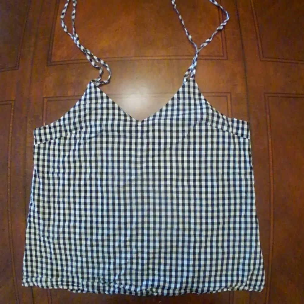 Women's Gingham Tank Sz M